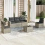 Gartensofagarnitur 6-teilig mit grauen Polstern aus synthetischem Rattan von , Gartensets - Ref: Foro24-3218792, Preis: 379,5...