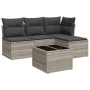 Set de sofás jardín y cojines 5 pzas ratán sintético gris claro by , Garden sets - Ref: Foro24-3217512, Price: 307,55 €, Disc...