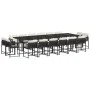 Set de muebles jardín 17 pzas con cojines ratán sintético negro by , Garden sets - Ref: Foro24-3211602, Price: 1,00 €, Discou...