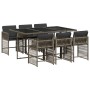 Set comedor jardín 7 pzas y cojines ratán sintético gris by , Garden sets - Ref: Foro24-3211628, Price: 399,35 €, Discount: %