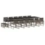 Set comedor de jardín 17 pzas y cojines ratán sintético gris by , Garden sets - Ref: Foro24-3211544, Price: 984,35 €, Discoun...
