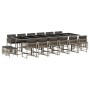 Set comedor de jardín 17 pzas y cojines ratán sintético gris von , Gartensets - Ref: Foro24-3211544, Preis: 886,33 €, Rabatt: %
