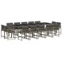 Set comedor de jardín con cojines 15 pzas ratán sintético gris de , Conjuntos de jardín - Ref: Foro24-3211592, Precio: 969,59...