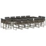 Set comedor de jardín con cojines 15 pzas ratán sintético gris von , Gartensets - Ref: Foro24-3211592, Preis: 853,29 €, Rabat...