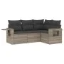 Set de sofás de jardín 4 pzas y cojines ratán sintético gris by , Garden sets - Ref: Foro24-3252449, Price: 313,80 €, Discoun...