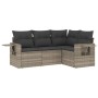 Set de sofás de jardín 4 pzas y cojines ratán sintético gris von , Gartensets - Ref: Foro24-3252449, Preis: 293,97 €, Rabatt: %