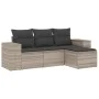 Set de sofás de jardín 4 pzas y cojines ratán sintético gris by , Garden sets - Ref: Foro24-3254809, Price: 297,37 €, Discoun...