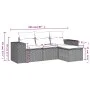 Set de sofás de jardín 4 pzas y cojines ratán sintético gris by , Garden sets - Ref: Foro24-3254809, Price: 297,37 €, Discoun...