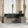 Set de sofás de jardín 4 pzas y cojines ratán sintético gris by , Garden sets - Ref: Foro24-3254849, Price: 330,06 €, Discoun...