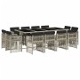 Set comedor jardín y cojines 13 pzas ratán sintético gris claro de , Conjuntos de jardín - Ref: Foro24-3211043, Precio: 696,83 €