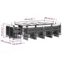 Set comedor jardín y cojines 13 pzas ratán sintético gris claro by , Garden sets - Ref: Foro24-3211043, Price: 833,06 €, Disc...