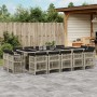 Set comedor jardín y cojines 15 pzas ratán sintético gris claro by , Garden sets - Ref: Foro24-3211055, Price: 879,46 €, Disc...
