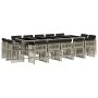 Set comedor jardín y cojines 15 pzas ratán sintético gris claro by , Garden sets - Ref: Foro24-3211055, Price: 968,34 €, Disc...