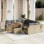 Set de sofás de jardín con cojines 9 pzas ratán sintético beige by , Garden sets - Ref: Foro24-3271682, Price: 599,57 €, Disc...
