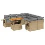Set de sofás de jardín con cojines 9 pzas ratán sintético beige by , Garden sets - Ref: Foro24-3271682, Price: 599,57 €, Disc...