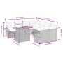 Gartensofagarnitur mit 9-teiligen Kissen aus synthetischem Rattan in Beige. von , Gartensets - Ref: Foro24-3271682, Preis: 58...