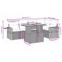 Gartensofa-Set mit 6-teiligen Kissen aus synthetischem Rattan in Beige. von , Gartensets - Ref: Foro24-3271745, Preis: 428,21...