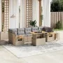 Juego de sofás de jardín con cojines beige 8 pzas ratán PE by , Garden sets - Ref: Foro24-3271668, Price: 562,78 €, Discount: %
