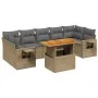 Juego de sofás de jardín con cojines beige 8 pzas ratán PE by , Garden sets - Ref: Foro24-3271668, Price: 562,78 €, Discount: %
