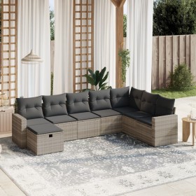 Set de sofás de jardín 8 pzas y cojines ratán sintético gris by , Garden sets - Ref: Foro24-3263588, Price: 537,94 €, Discoun...