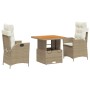 Set comedor de jardín 3 pzas con cojines ratán sintético beige by , Garden sets - Ref: Foro24-3277469, Price: 348,70 €, Disco...
