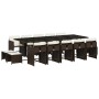 Set comedor de jardín y cojines 15 pzas ratán sintético marrón by , Garden sets - Ref: Foro24-3211173, Price: 778,61 €, Disco...