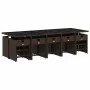 Set comedor de jardín y cojines 15 pzas ratán sintético marrón by , Garden sets - Ref: Foro24-3211173, Price: 871,45 €, Disco...