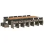 Set comedor de jardín 17 pzas y cojines ratán sintético gris by , Garden sets - Ref: Foro24-3211190, Price: 1,00 €, Discount: %