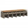 Set comedor de jardín 17 pzas y cojines ratán sintético gris by , Garden sets - Ref: Foro24-3211190, Price: 1,00 €, Discount: %