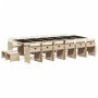 Set comedor de jardín 17 pzas con cojines ratán sintético beige de , Conjuntos de jardín - Ref: Foro24-3211186, Precio: 905,7...