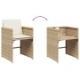 Set comedor de jardín 17 pzas con cojines ratán sintético beige de , Conjuntos de jardín - Ref: Foro24-3211186, Precio: 905,7...