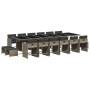 Set comedor de jardín 17 pzas y cojines ratán sintético gris by , Garden sets - Ref: Foro24-3211184, Price: 905,33 €, Discoun...