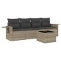 Set de sofás jardín y cojines 5 pzas ratán sintético gris claro de , Conjuntos de jardín - Ref: Foro24-3252229, Precio: 333,3...