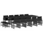 Set comedor de jardín con cojines 15 pzas ratán sintético negro de , Conjuntos de jardín - Ref: Foro24-3211711, Precio: 898,0...