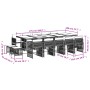 Set comedor de jardín con cojines 15 pzas ratán sintético negro by , Garden sets - Ref: Foro24-3211711, Price: 783,68 €, Disc...