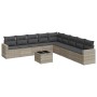 Set sofás jardín 10 pzas con cojines ratán sintético gris claro by , Garden sets - Ref: Foro24-3219092, Price: 631,83 €, Disc...