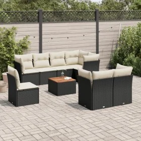 Set de sofás de jardín 8 piezas y cojines ratán sintético negro von , Gartensets - Ref: Foro24-3256070, Preis: 553,68 €, Raba...