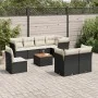 Set de sofás de jardín 8 piezas y cojines ratán sintético negro by , Garden sets - Ref: Foro24-3256070, Price: 553,68 €, Disc...