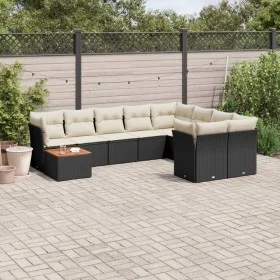 Set de sofás de jardín 10 pzas cojines ratán sintético negro von , Gartensets - Ref: Foro24-3256154, Preis: 578,46 €, Rabatt: %