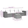 Set de sofás jardín y cojines 5 pzas ratán sintético gris claro by , Garden sets - Ref: Foro24-3254629, Price: 351,75 €, Disc...