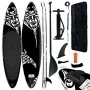 Inflatable black paddle surf board game 320x76x15 cm by vidaXL, Paddleboards - Ref: Foro24-92747, Price: 256,23 €, Discount: %