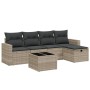 Set de sofás de jardín 6 pzas y cojines ratán sintético gris de , Conjuntos de jardín - Ref: Foro24-3263478, Precio: 359,66 €...