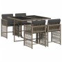 Garten-Essgruppe, 5-teilig, mit grauen Polstern aus synthetischem Rattan von , Gartensets - Ref: Foro24-3211616, Preis: 267,0...