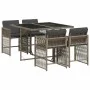 Garten-Essgruppe, 5-teilig, mit grauen Polstern aus synthetischem Rattan von , Gartensets - Ref: Foro24-3211616, Preis: 308,3...