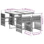 Garten-Essgruppe, 5-teilig, mit grauen Polstern aus synthetischem Rattan von , Gartensets - Ref: Foro24-3211616, Preis: 267,0...