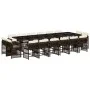 Set de muebles jardín 17 pzas y cojines ratán sintético marrón by , Garden sets - Ref: Foro24-3211785, Price: 1,00 €, Discoun...