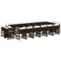 Set de muebles jardín 17 pzas y cojines ratán sintético marrón by , Garden sets - Ref: Foro24-3211785, Price: 1,00 €, Discoun...
