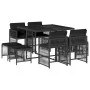 Set de comedor de jardín 9 pzas y cojines ratán sintético negro by , Garden sets - Ref: Foro24-3211675, Price: 397,23 €, Disc...