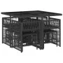 Set de comedor de jardín 9 pzas y cojines ratán sintético negro by , Garden sets - Ref: Foro24-3211675, Price: 397,23 €, Disc...