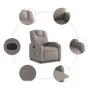 Sillón reclinable eléctrico tela gris taupé de , Sillones - Ref: Foro24-3204352, Precio: 247,25 €, Descuento: %